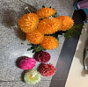 Букет хризантемы шаровидной, 7 голов, 58 см, шелк