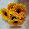 Букет подсолнуха, атлас, 35 см
