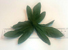 Лист тройной пальчиковый, шелк, 16 см