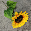 Подсолнух одиночный, 1 голова, 62 см, шелк