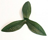 Лист тройной продолговатый, атлас, 20 см