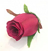 Бутон розы на листе, атлас, 12,5 см