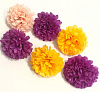 Голова хризантемы игольчатой, 8 см, атлас