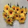 Букет подсолнуха, 7 голов, 47 см, шелк