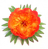 Голова пиона на листе, нетканный, 12 см