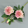 Ветка роз, 2 головы, 1 бутон, 65 см, шелк