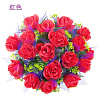 Букет роз, 18 голов, 30 см, шелк