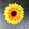 Голова подсолнуха, полиэфирная ткань, 13 см