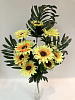 Букет подсолнуха, 11 голов, 60 см, атлас